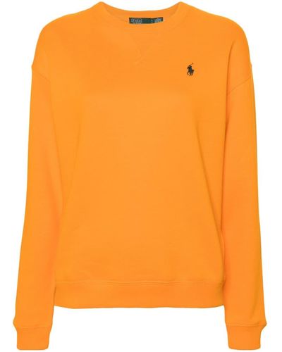Polo Ralph Lauren Logo-embroidered Jersey Sweatshirt - Orange