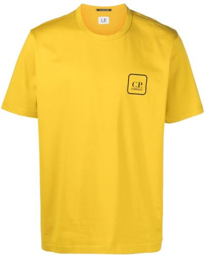C.P. Company T-shirt Met Print - Geel