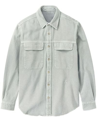 Closed Logo-embroidered Shirt Jacket - Gray
