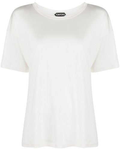 Tom Ford Short-sleeve Silk T-shirt - White