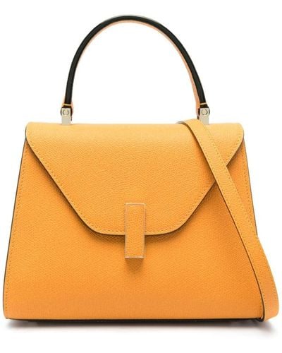 Valextra Iside Leather Tote Bag - Orange