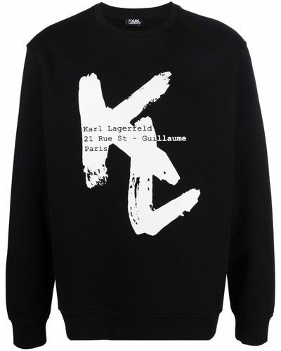 Karl Lagerfeld ロゴ プルオーバー - ブラック