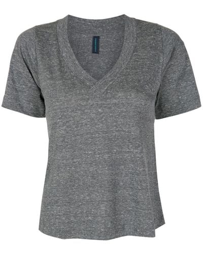 Lygia & Nanny Jersey-T-Shirt mit V-Ausschnitt - Grau