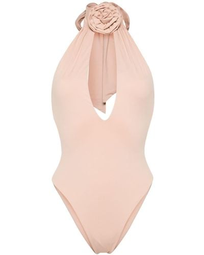 Magda Butrym Floral-appliqué Swimsuit - Pink