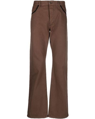 Phipps Contrast-trim Jeans - Brown