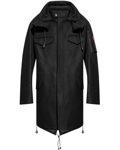 DSquared² Zip-up Hooded Coat - Black
