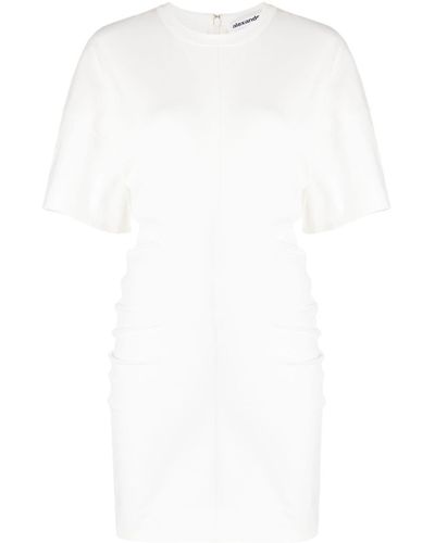 Alexander Wang Robe courte à design drapé - Blanc