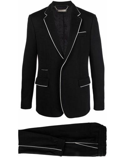 Philipp Plein Pantalon de costume à simple boutonnage - Noir