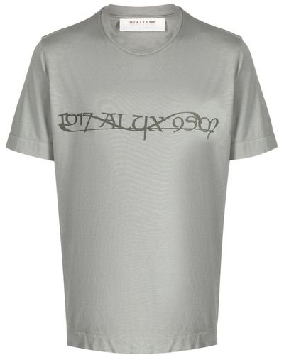 1017 ALYX 9SM Logo-print Cotton T-shirt - Grey