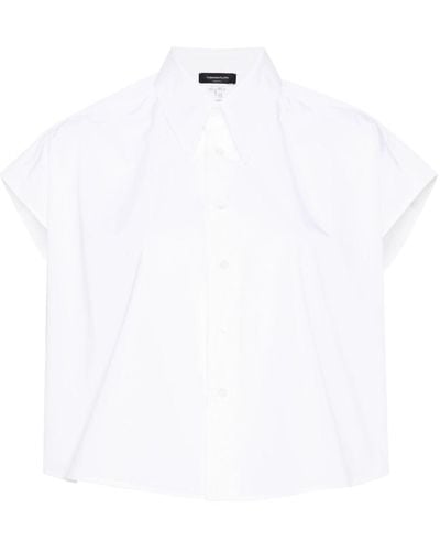 Fabiana Filippi Cap-sleeve Cotton Shirt - White