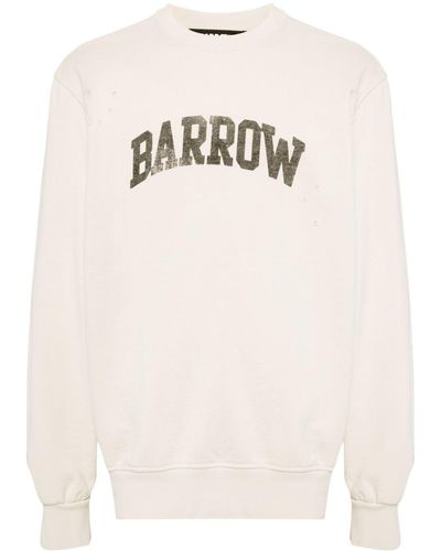 Barrow Logo-print Cotton Sweatshirt - White