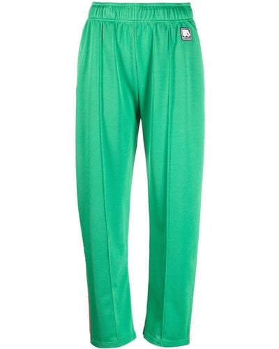 Wales Bonner Pantalones de chándal con parche del logo - Verde