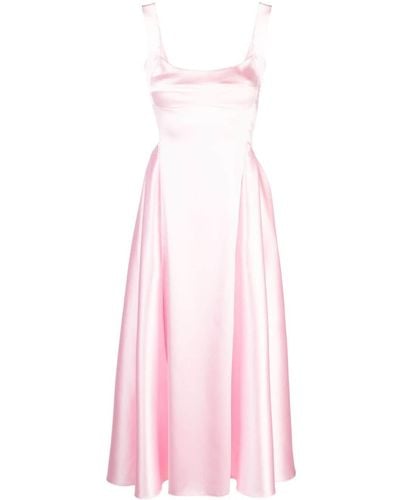 Atu Body Couture Square-neck Satin Maxi Dress - Pink
