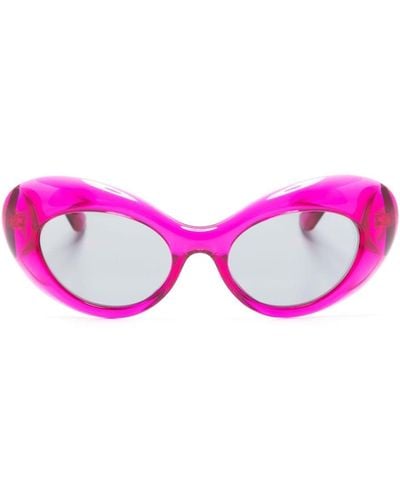 Versace La Medusa Oval-frame Sunglasses - Pink
