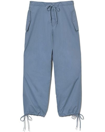 Marc Jacobs Baggy Drawstring Cargo Trousers - Blue