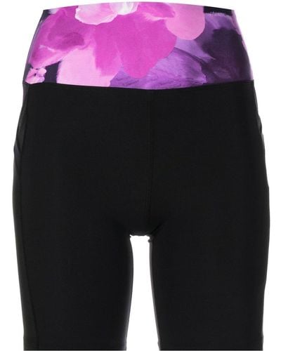 Marchesa Abstract-pattern Cycling-shorts - Black