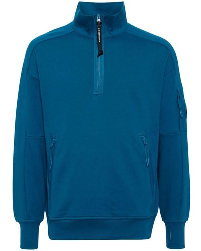 C.P. Company Lens-detail Cotton Sweatshirt - Blue