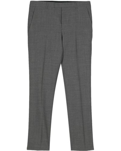Paul Smith Mélange-effect Tailored Wool Trousers - Grey