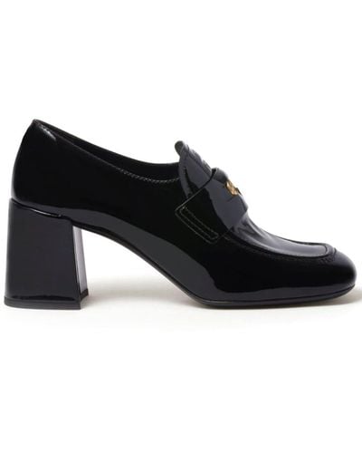 Miu Miu Patent Leather Loafers - Black