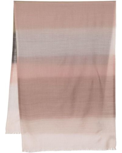 Paul Smith Striped Wool Scarf - Natural