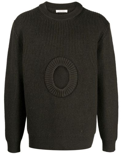 Craig Green Ch Hole Ribbed-knit Sweater - Black