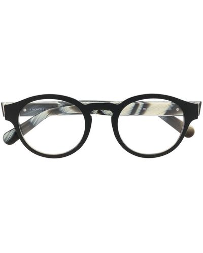 Moncler モンクレール・アイウェア Ml5122 ラウンド眼鏡フレーム - ブラック