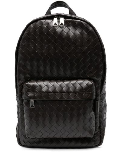 Bottega Veneta Medium Intrecciato Leather Backpack - Zwart