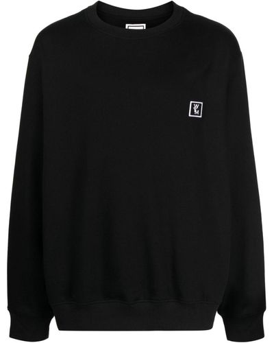 WOOYOUNGMI Logo-patch Long-sleeve Sweatshirt - Black