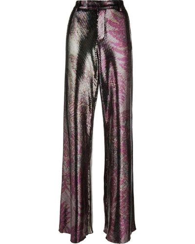 Etro Printed Micro Plates Palazzo Trousers - Pink