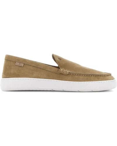 Hogan Cool Leather Loafers - Natural