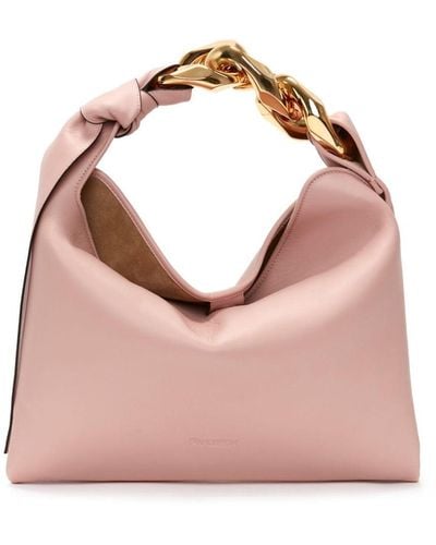 JW Anderson Small Chain Leather Shoulder Bag - Pink