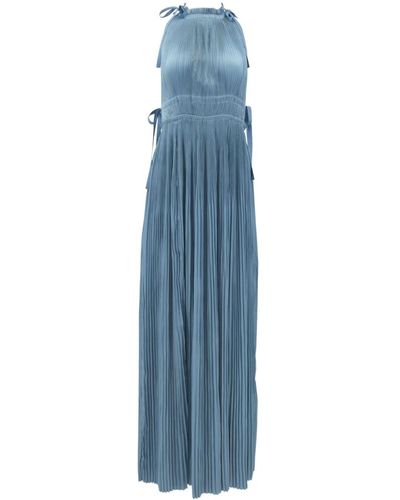 Ulla Johnson Robe longue Augustine à design plissé - Bleu