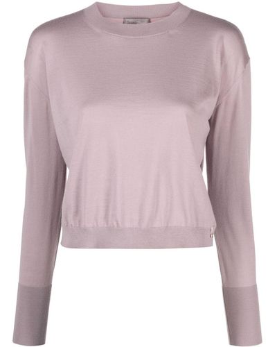 Herno Fine-knit Virgin Wool Sweater - Pink
