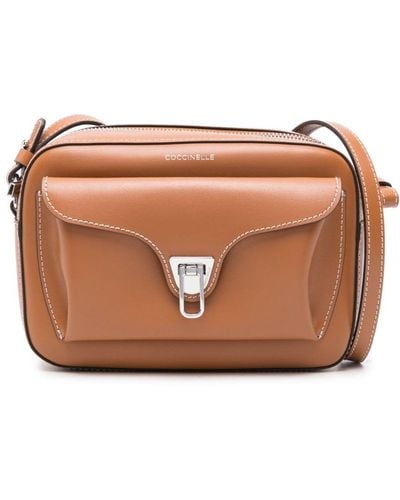 Coccinelle Beat Leather Crossbody Bag - Brown
