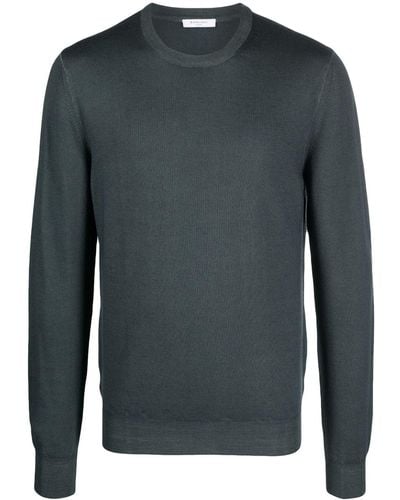 Boglioli Fine-knit Virgin-wool Jumper - Grey