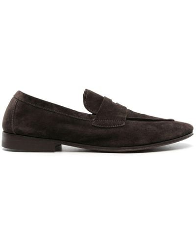 Henderson Penny-slot Suede Loafers - Black