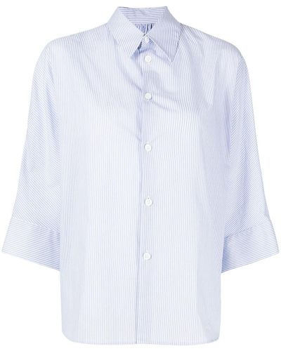 Y's Yohji Yamamoto Striped Box-cut Shirt - Blue