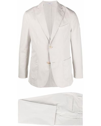 Boglioli Single-breasted Cotton Suit - White