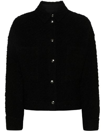 IRO Chaqueta de bouclé con apliques de presión - Negro