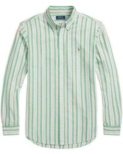 Polo Ralph Lauren Vertical-stripe Cotton Shirt - Green