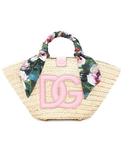 Dolce & Gabbana Bolso shopper Kendra con parche del logo - Rosa