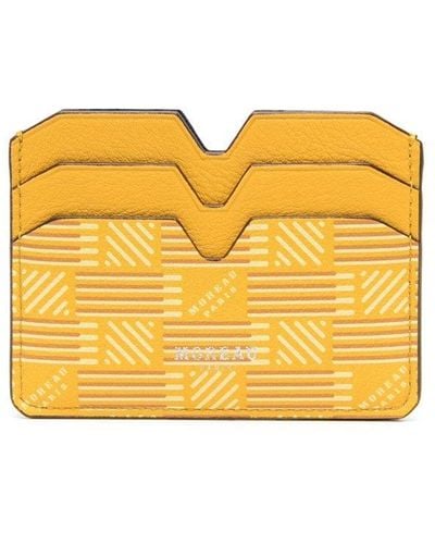 Moreau Monogram Leather Cardholder - Yellow