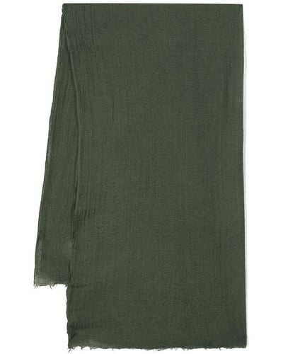 Rick Owens Pashmina Frayed-edge Scarf - Green