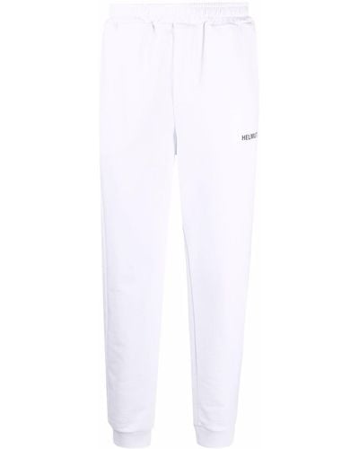 Helmut Lang Pantalon de jogging à logo imprimé - Blanc