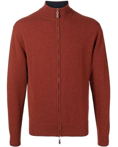 N.Peal Cashmere Cashmere Zip-up Jumper - Red