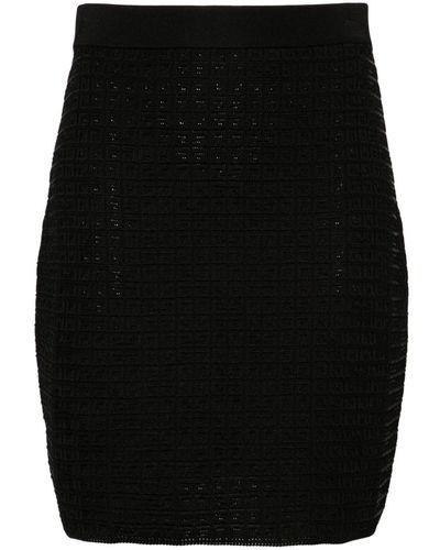Givenchy Jupe en maille à motif 4G - Noir
