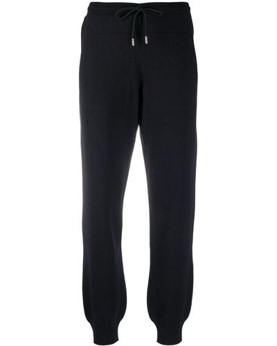 Barrie Cashmere Knit Trackpants - Black