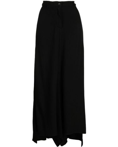 Masnada Wide-leg High-waist Pants - Black