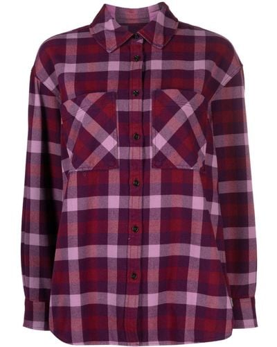 Woolrich Checked Long-sleeve Flannel Shirt - Purple