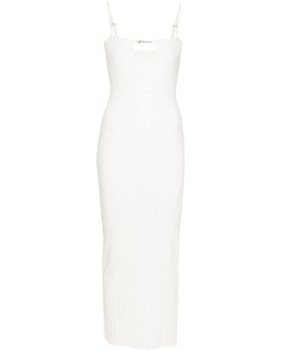 Jacquemus Sierra リブニット ドレス - ホワイト